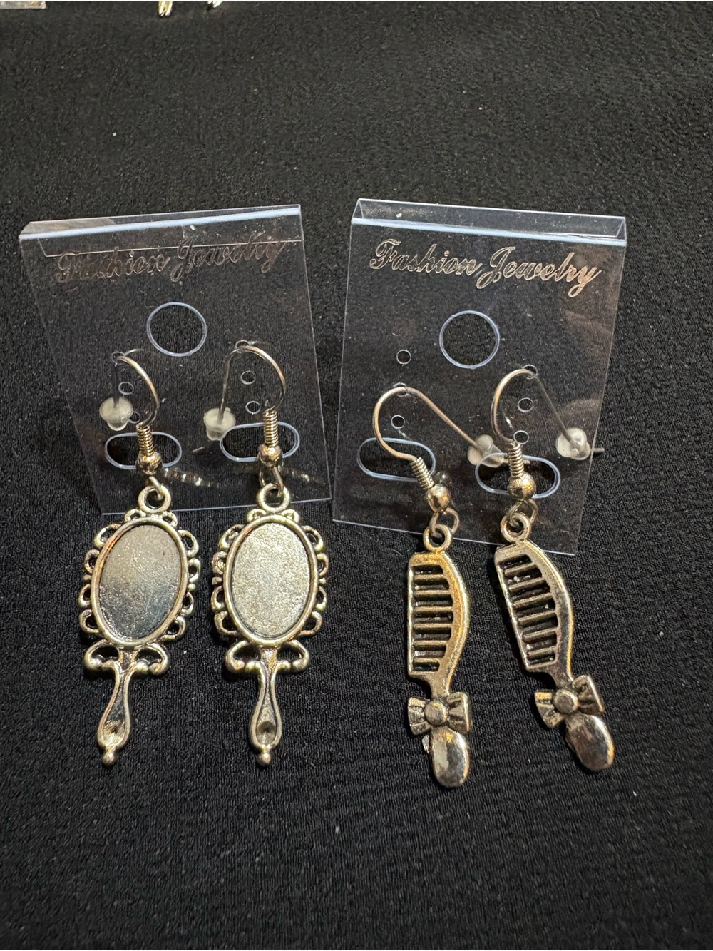 Velvet Magpie Handmade Salon Earrings Set of 2 Mirrors and Combs